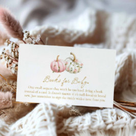 Pink Pumpkin Fall Theme Books for Baby Begleitkarte
