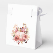 Pink Pumpkin Floral Baby Dusche Geschenkschachtel (Rückseite)