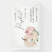 Pink Pumpkin Floral Baby Dusche Willkommen Banner (Vertikal)