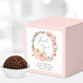 Pink Pumpkin Floral Baby Girl Dusche Danke Geschenkschachtel