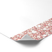 Pink Pumpkin Floral Girl Babydusche Begrüßungszeic Poster (Ecke)