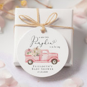 Pink Pumpkin Floral Truck Kinderdusche Danke Geschenkanhänger