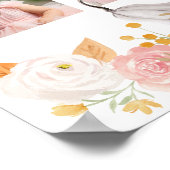 Pink Pumpkin Foto Meilenstein-Poster für das erste Poster (Ecke)