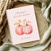 Pink Pumpkin Gingham Bäckerei Rezept Notizblock