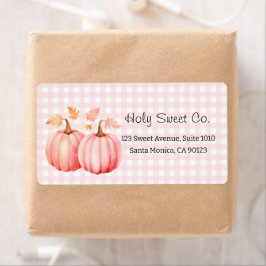Pink Pumpkin Gingham Bakery Shipping