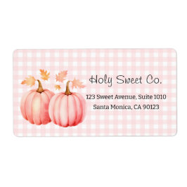 Pink Pumpkin Gingham Bakery Shipping