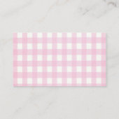 Pink Pumpkin Gingham Bücher für die Babyverpackung Begleitkarte (Rückseite)