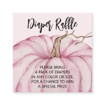 Pink Pumpkin Girl Baby Diaper Raffle