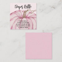 Pink Pumpkin Girl Baby Diaper Raffle