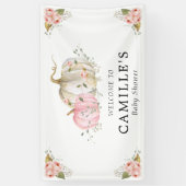 Pink Pumpkin Girl Baby Dusche Party Banner (Vertikal)