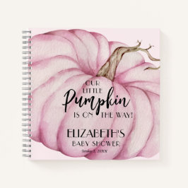 Pink Pumpkin Girl Baby Showbook Notizblock