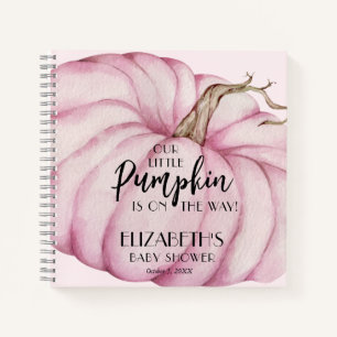 Pink Pumpkin Girl Baby Showbook Notizblock