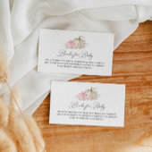 Pink Pumpkin Girl Babydusche Buchanfrage Begleitkarte