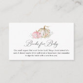 Pink Pumpkin Girl Babydusche Buchanfrage Begleitkarte (Vorderseite)