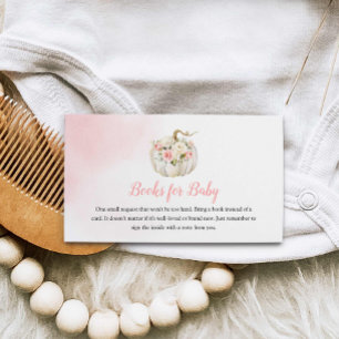 Pink Pumpkin Girl Babydusche Buchanfrage Enclosu Begleitkarte