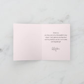 Pink Pumpkin Girl Babydusche Dankeskarte (Innenseite)