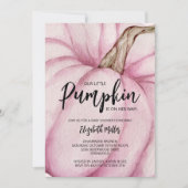 Pink Pumpkin Girl Babydusche Einladung (Vorderseite)