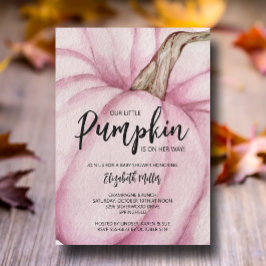 Pink Pumpkin Girl Babydusche Einladung