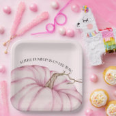 Pink Pumpkin Girl Babydusche Pappteller (Party)
