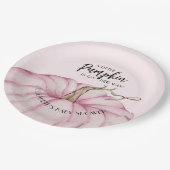 Pink Pumpkin Girl Babydusche Pappteller (Schrägansicht)