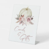 Pink Pumpkin Girl Babyduschkarten & Geschenke Unte Sockelschild (Vorderseite)