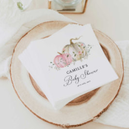 Pink Pumpkin Girl Babyduschpapier Serviette