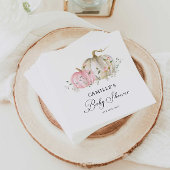 Pink Pumpkin Girl Babyduschpapier Serviette