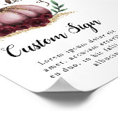 Pink Pumpkin Girl Babyduschzeichen Poster (Ecke)