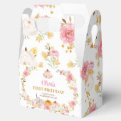 Pink Pumpkin Girl First Birthday Gevor Box Geschenkschachtel (Geöffnet)