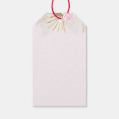 Pink Pumpkin Girl Floral Bow Baby Dusche Geschenkanhänger (Rückseite)