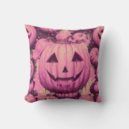 Pink Pumpkin Halloween Kissen