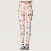 Pink Pumpkin Halloween Leggings (Vorderseite)
