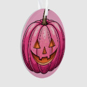 Pink Pumpkin Halloween Ornament (Vorderseite)
