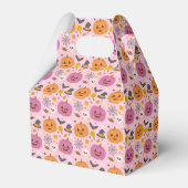 Pink Pumpkin Halloween Pattern Gefälligkasten Geschenkschachtel (Rückseite)