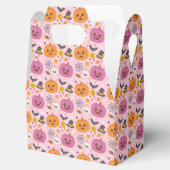 Pink Pumpkin Halloween Pattern Gefälligkasten Geschenkschachtel (Geöffnet)