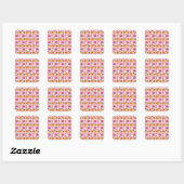 Pink Pumpkin Halloween Pattern Sticker (Blatt)