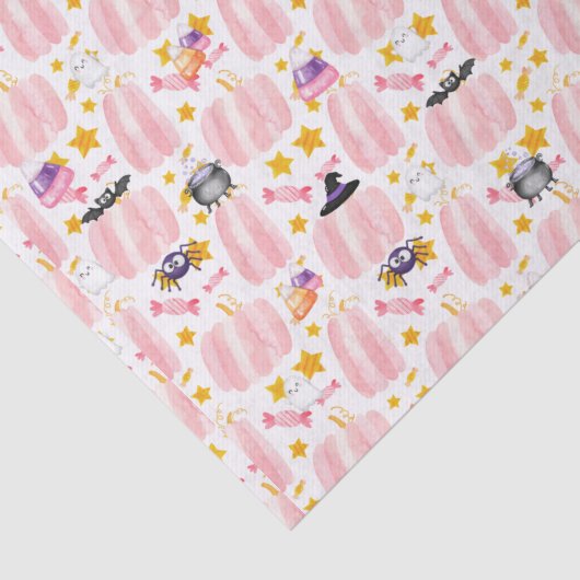 Pink Pumpkin Halloween Seidenpapier (Ausschnitt)