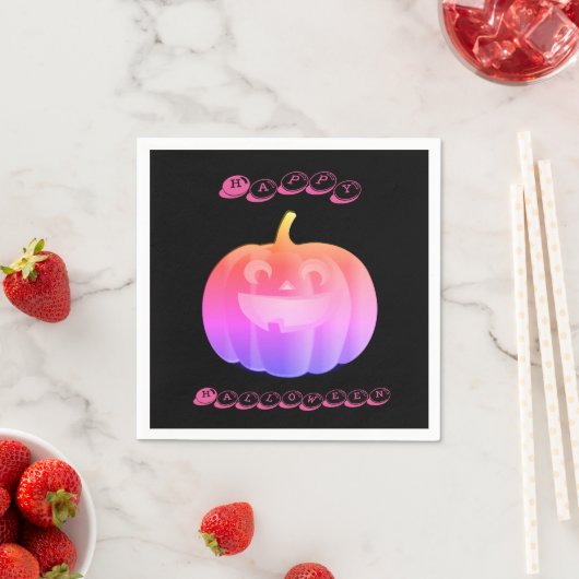 Pink Pumpkin Halloween Serviette (Beispiel)