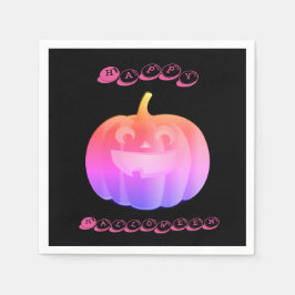 Pink Pumpkin Halloween Serviette