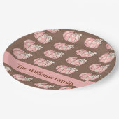 Pink Pumpkin Harvest Erntedank Dinner Pappteller (Schrägansicht)