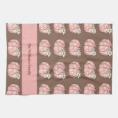 Pink Pumpkin Harvest Erntedank Geschenke Geschirrtuch (Horizontal)