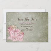 PINK Pumpkin Harvest - Flachkarte Save the Date (Vorderseite)