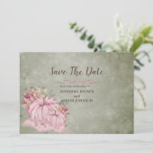 PINK Pumpkin Harvest - Flachkarte Save the Date (Stehend Vorderseite)