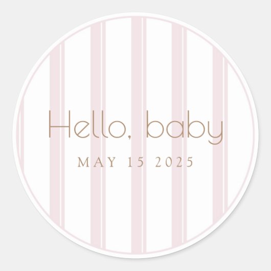 Pink Pumpkin hello Baby Shocksticker Runder Aufkleber (Vorderseite)