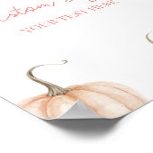Pink Pumpkin Herbst Benutzerdefiniertes Party Zeic Poster (Ecke)
