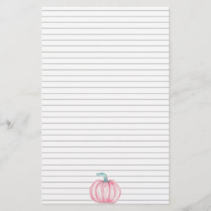 Pink Pumpkin Herbst Herbst Porzellanpuppe Briefpapier