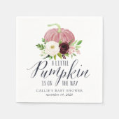 Pink Pumpkin Herbst Kinderdusche Serviette (Vorderseite)