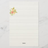 Pink Pumpkin Herbst Rose abfallen Linken Briefpapier (Rückseite)