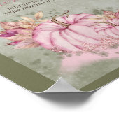 PINK Pumpkin - Hochzeitplakat Poster (Ecke)