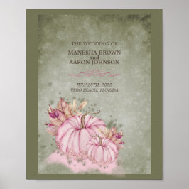 PINK Pumpkin - Hochzeitplakat Poster